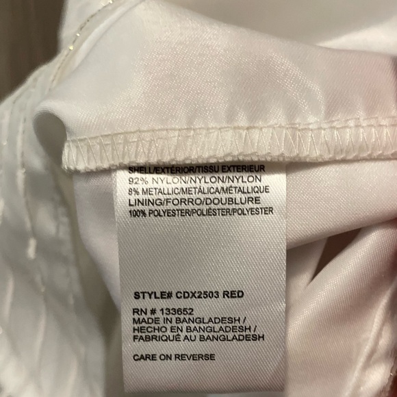 Katie M White and Gold Sleeveless Scoop Neck A-Line Dress size 5-NWOT - Picture 7 of 8